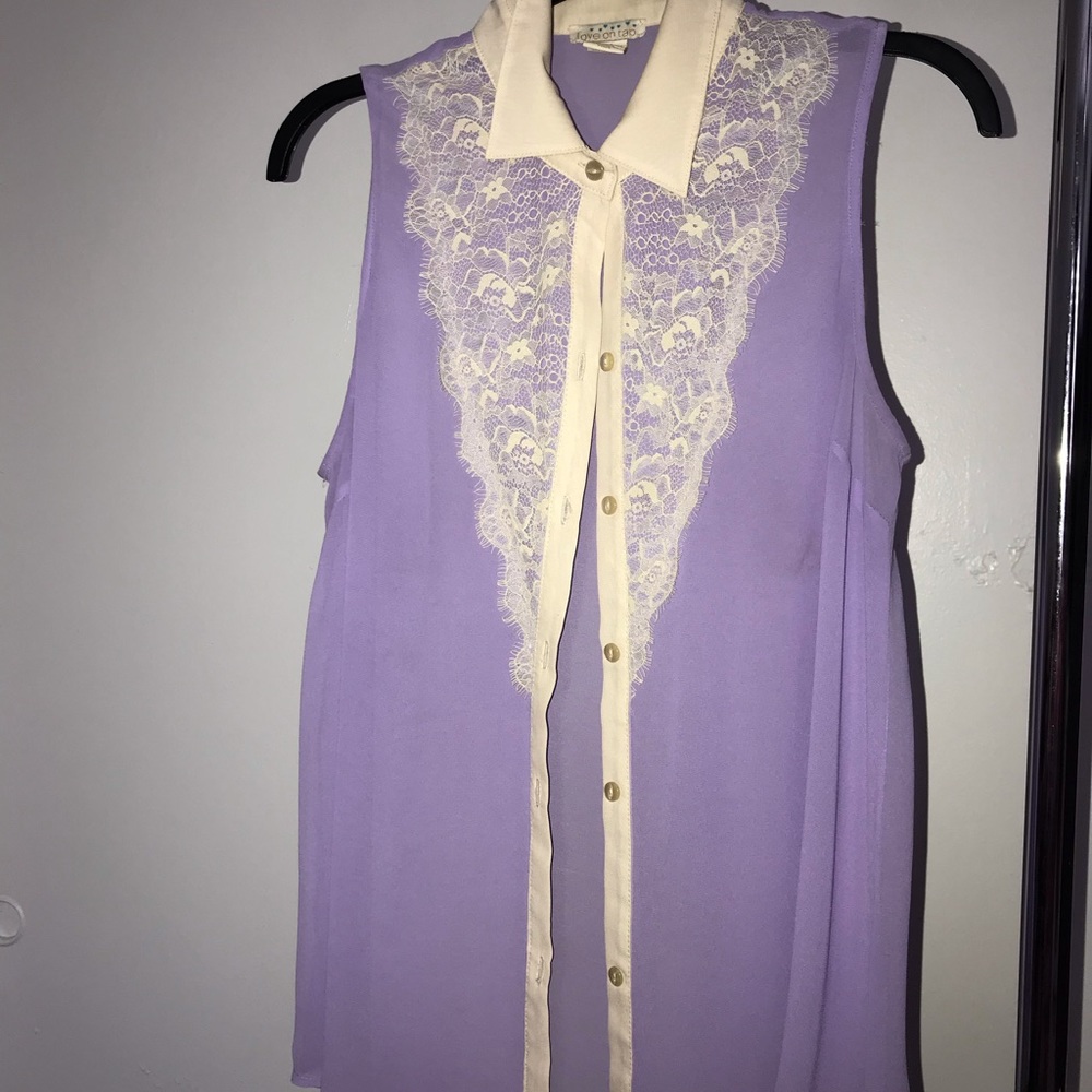 Vintage purple and cream button down
